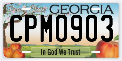GA license plate CPM0903