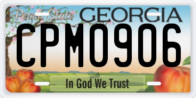 GA license plate CPM0906