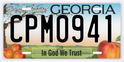 GA license plate CPM0941