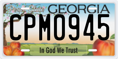GA license plate CPM0945