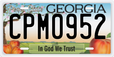 GA license plate CPM0952