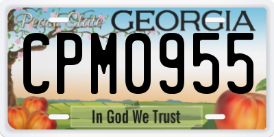 GA license plate CPM0955