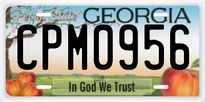 GA license plate CPM0956