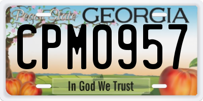 GA license plate CPM0957