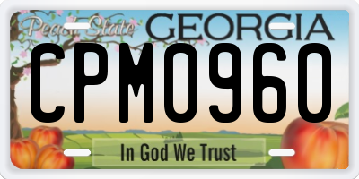 GA license plate CPM0960