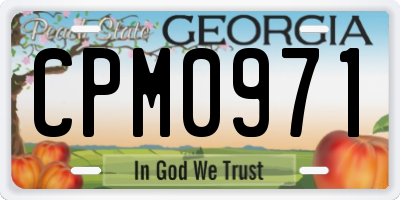 GA license plate CPM0971