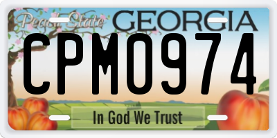 GA license plate CPM0974