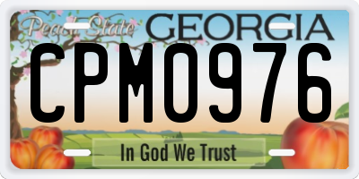GA license plate CPM0976
