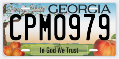 GA license plate CPM0979