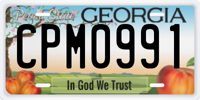 GA license plate CPM0991