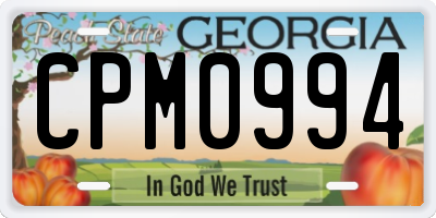 GA license plate CPM0994