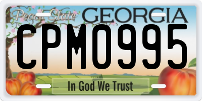GA license plate CPM0995