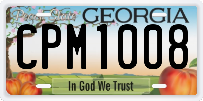 GA license plate CPM1008
