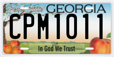 GA license plate CPM1011