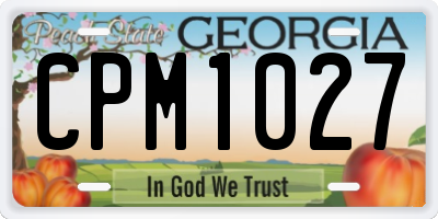 GA license plate CPM1027