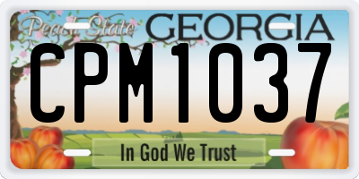 GA license plate CPM1037