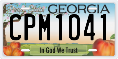 GA license plate CPM1041