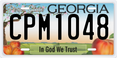 GA license plate CPM1048