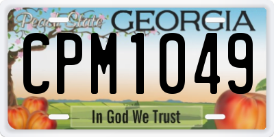 GA license plate CPM1049