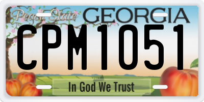 GA license plate CPM1051
