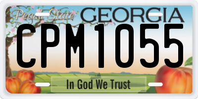 GA license plate CPM1055