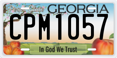 GA license plate CPM1057