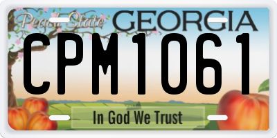 GA license plate CPM1061