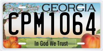 GA license plate CPM1064