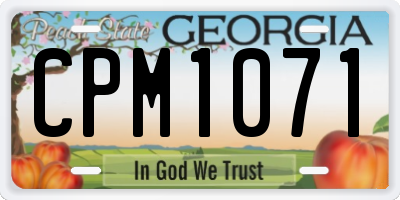 GA license plate CPM1071
