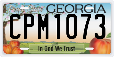 GA license plate CPM1073