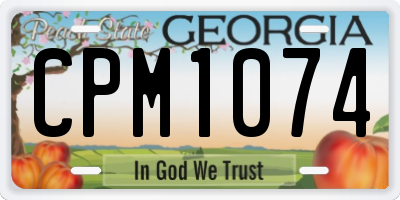 GA license plate CPM1074