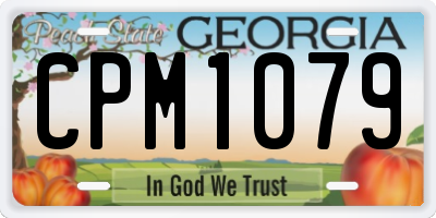 GA license plate CPM1079