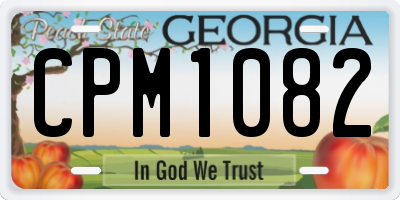 GA license plate CPM1082