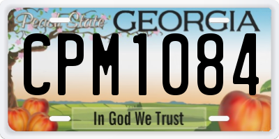 GA license plate CPM1084