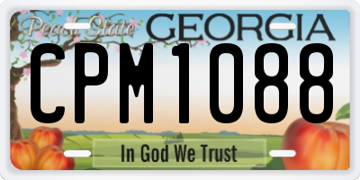 GA license plate CPM1088