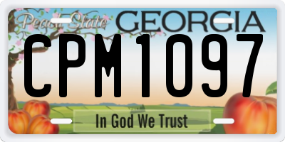 GA license plate CPM1097