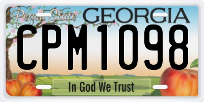 GA license plate CPM1098