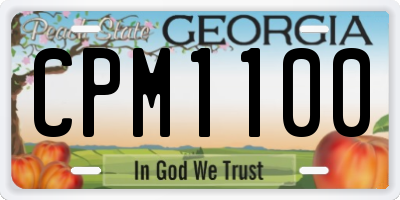 GA license plate CPM1100