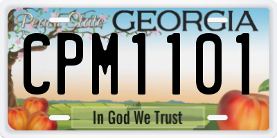 GA license plate CPM1101