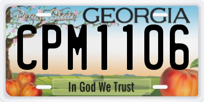 GA license plate CPM1106