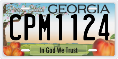 GA license plate CPM1124