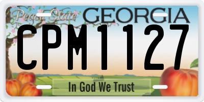 GA license plate CPM1127