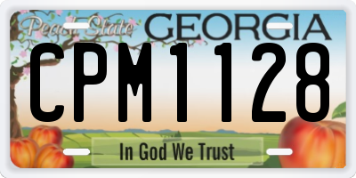 GA license plate CPM1128