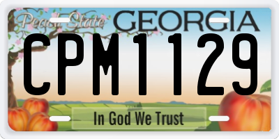 GA license plate CPM1129