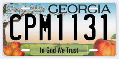 GA license plate CPM1131