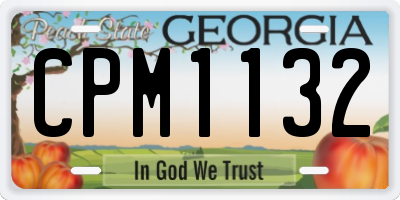 GA license plate CPM1132