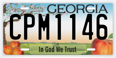 GA license plate CPM1146