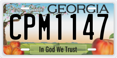 GA license plate CPM1147
