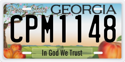 GA license plate CPM1148