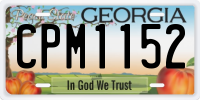 GA license plate CPM1152